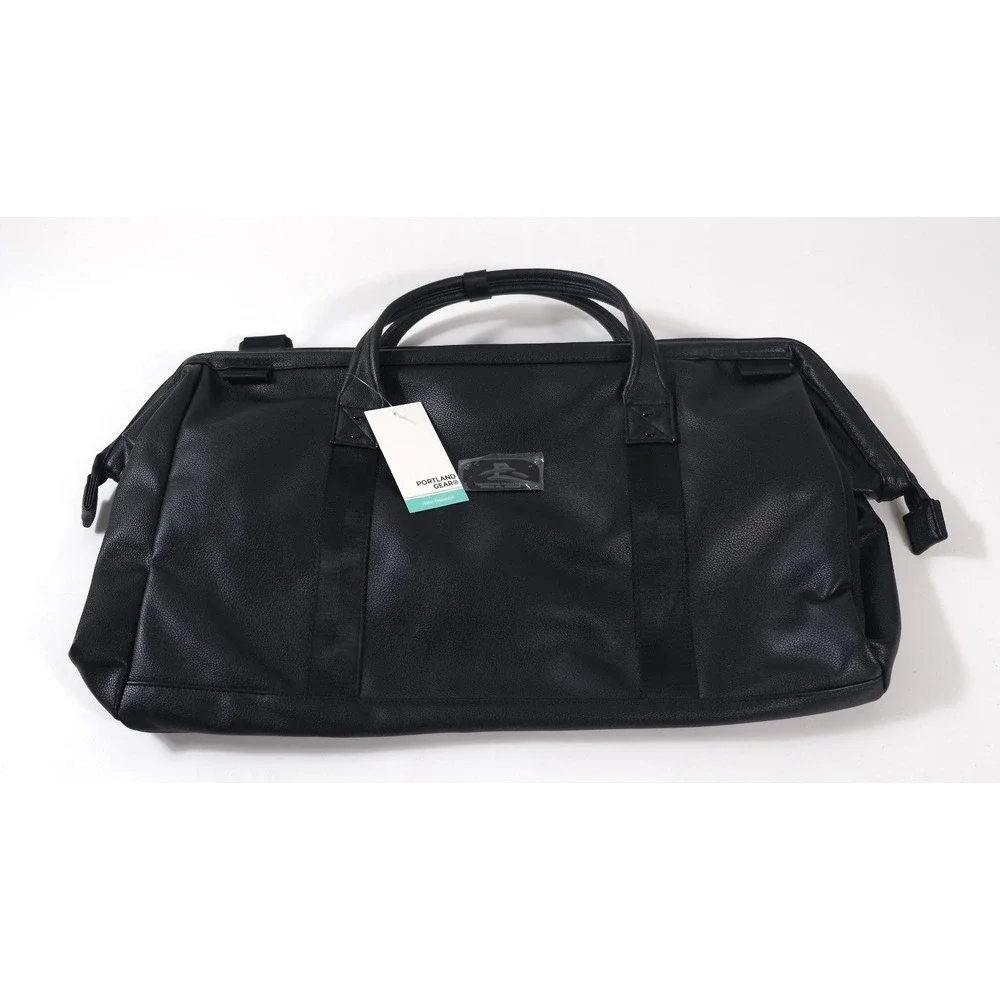Portland Gear Duffel Black Cascade Duffel Vegan Leatherlite Travel Bag